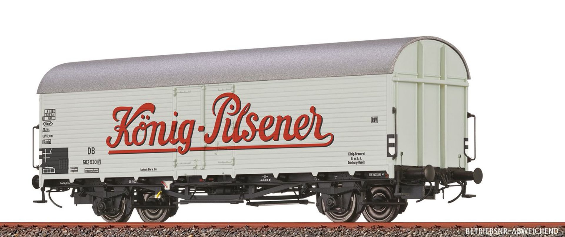 Brawa 50982 - Gedeckter Güterwagen Ibdlps383, DB, Ep.III 'König Pilsener'