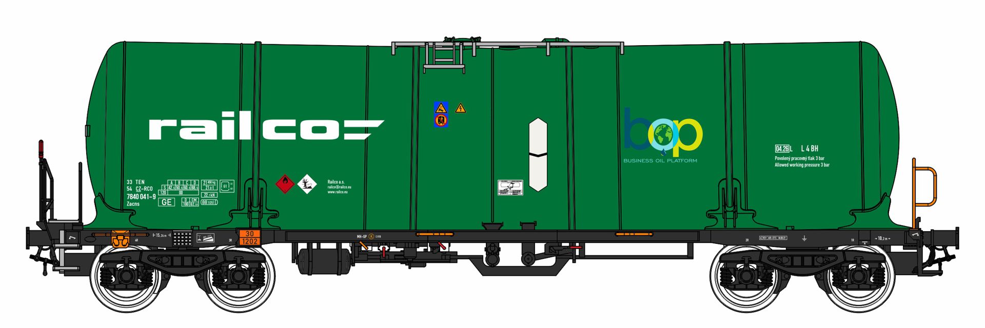 igra 96210040 - Kesselwagen Zacns 88, Railco, Ep.VI 'BOP'