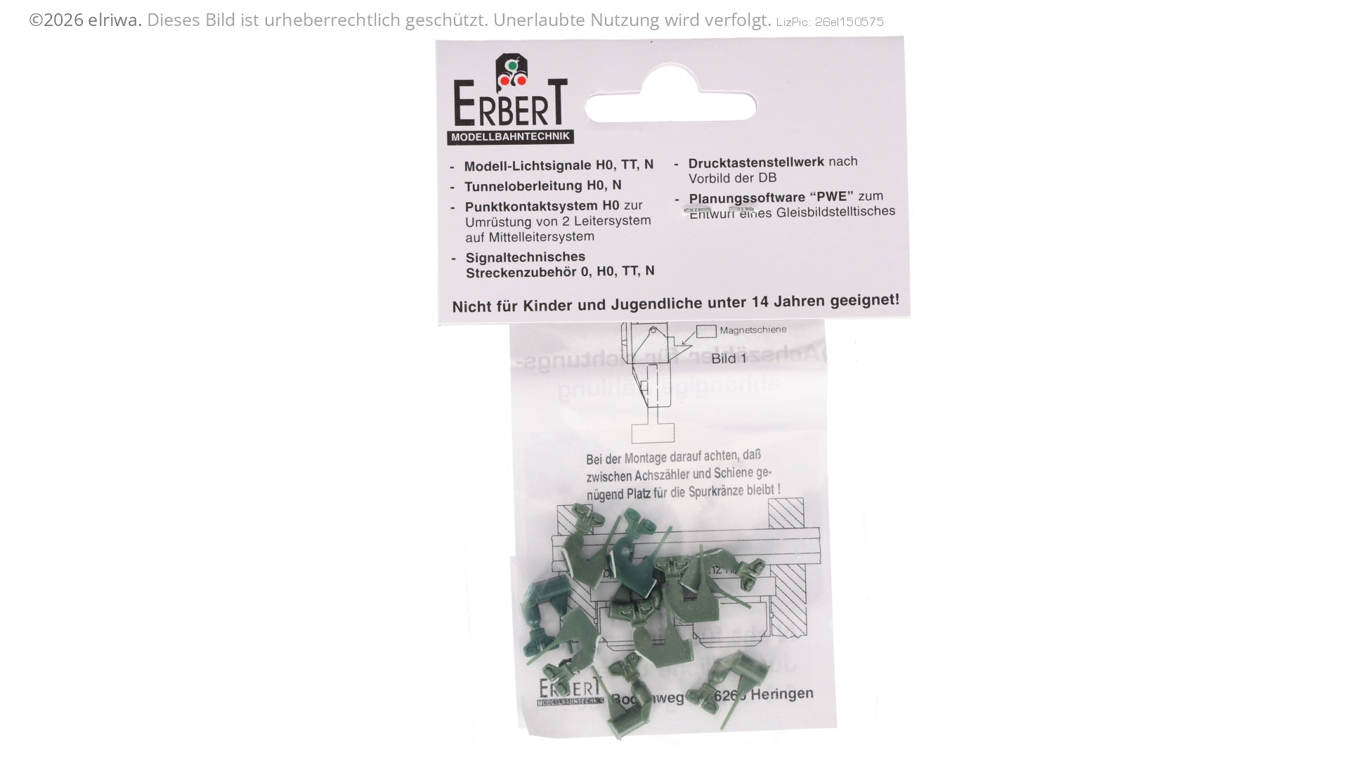Achszählkontakt doppelt, DB-DR, Bausatz, 10 Stück