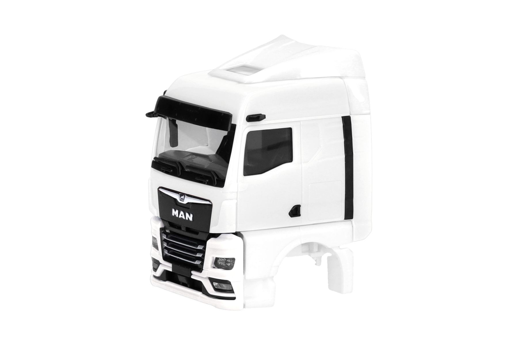 Herpa 086349 - Fahrerhaus MAN TGX GM mit Windleitblechen und Spiegelkamera, weiß (2 Stück)