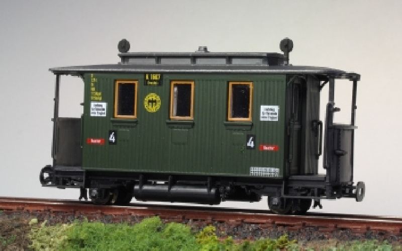 Technomodell 52205 - Personenwg. 4.Kl., DRG, Ep.II, grün