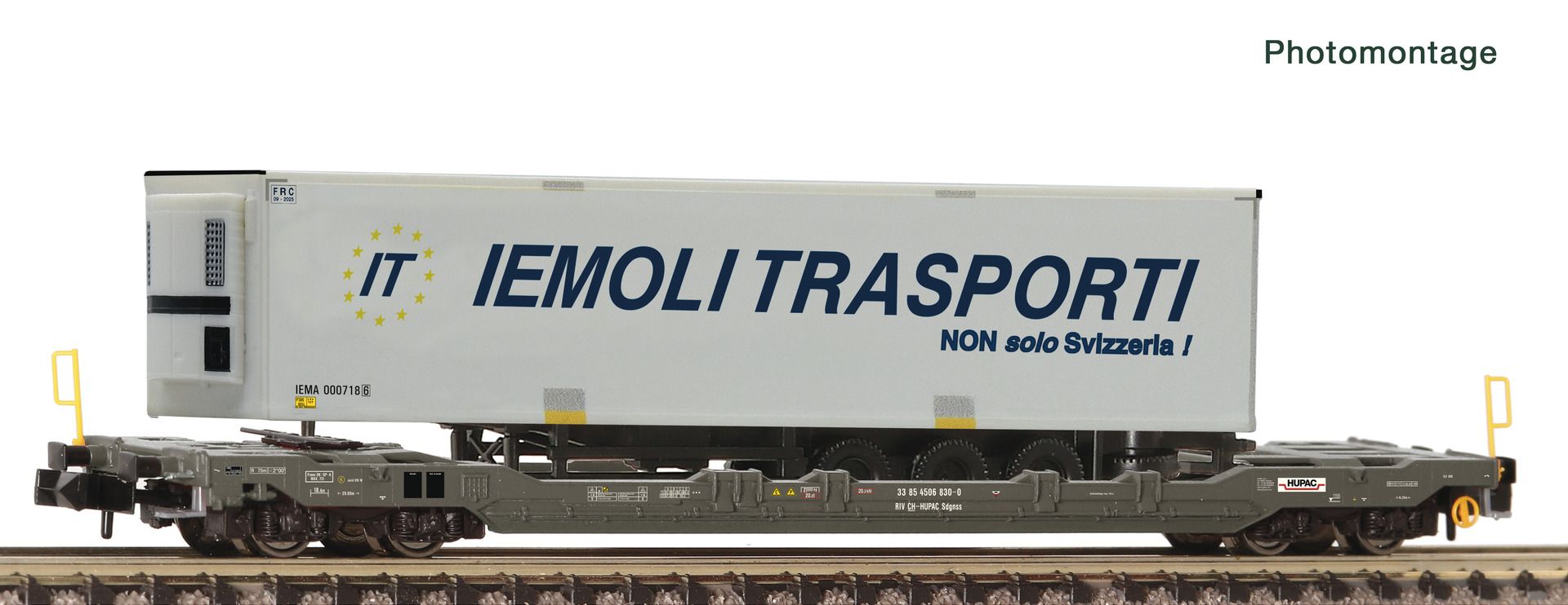 Fleischmann 6660070 - Taschenwagen T5, Sdgnss mit Auflieger 'Iemoli', Hupac, Ep.VI