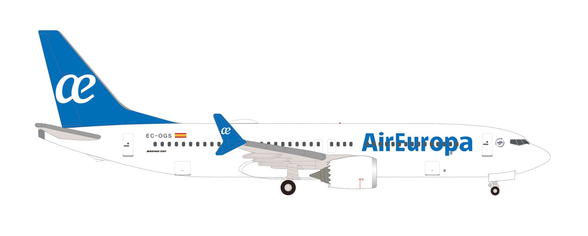 Herpa 539067 - Air Europa Boeing 737 Max 8 - EC-OGS