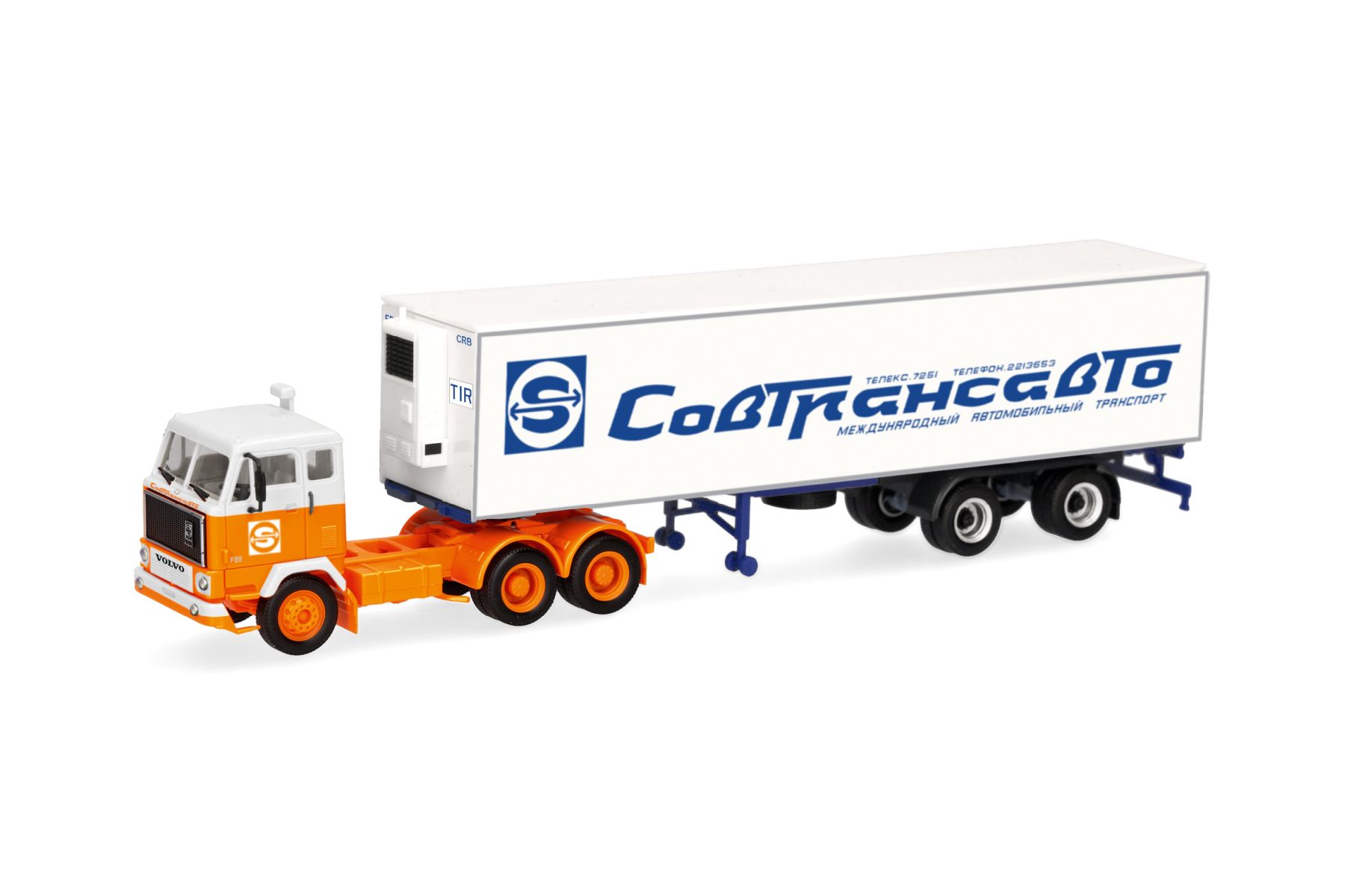 Herpa 321655 - Volvo F89 Kühlkoffer-Sattelzug "Sovtransavto", Russland
