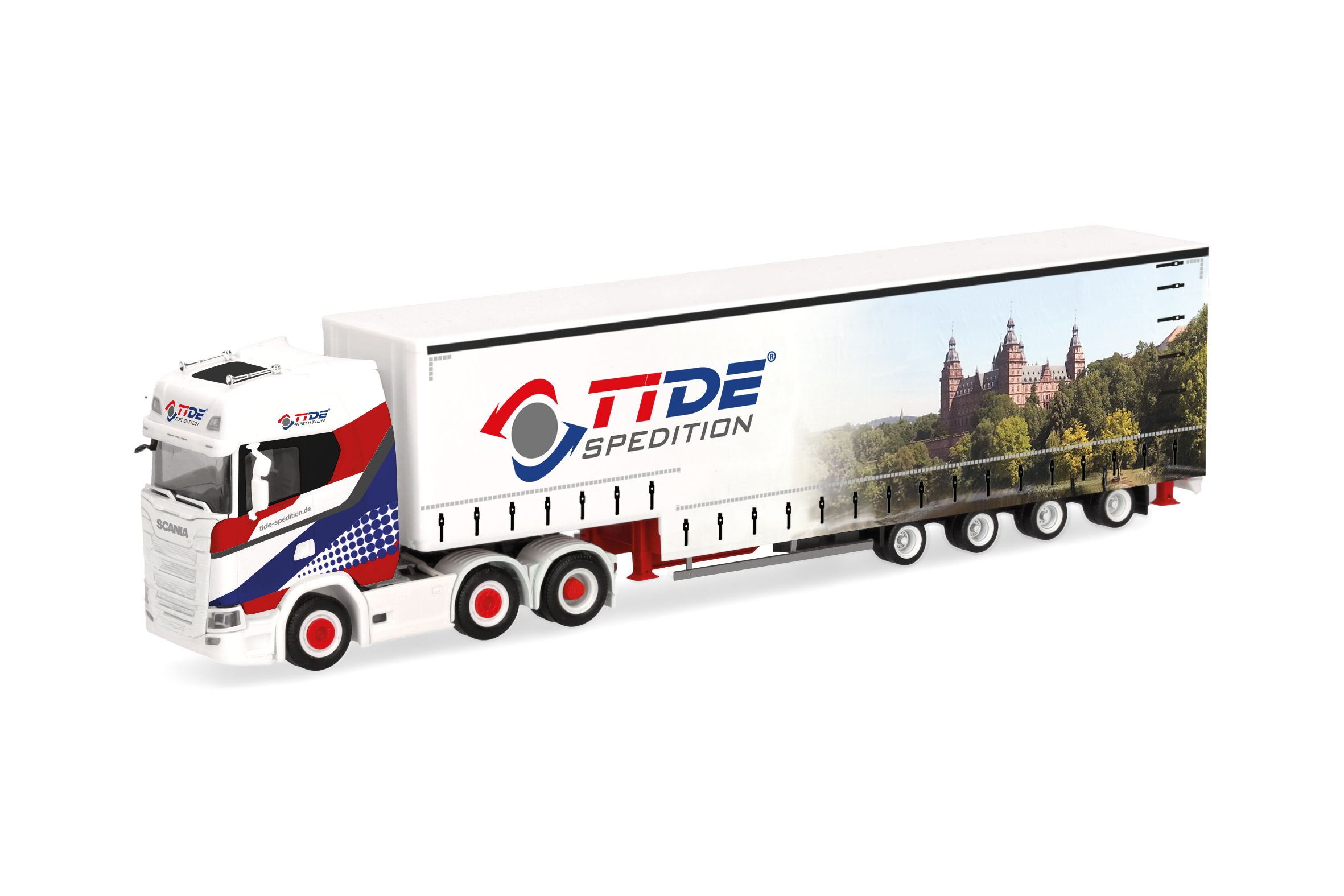 Herpa 319645 - Scania CS 20 HD (6x2) Volumen-Sattelzug "TiDe Spedition"