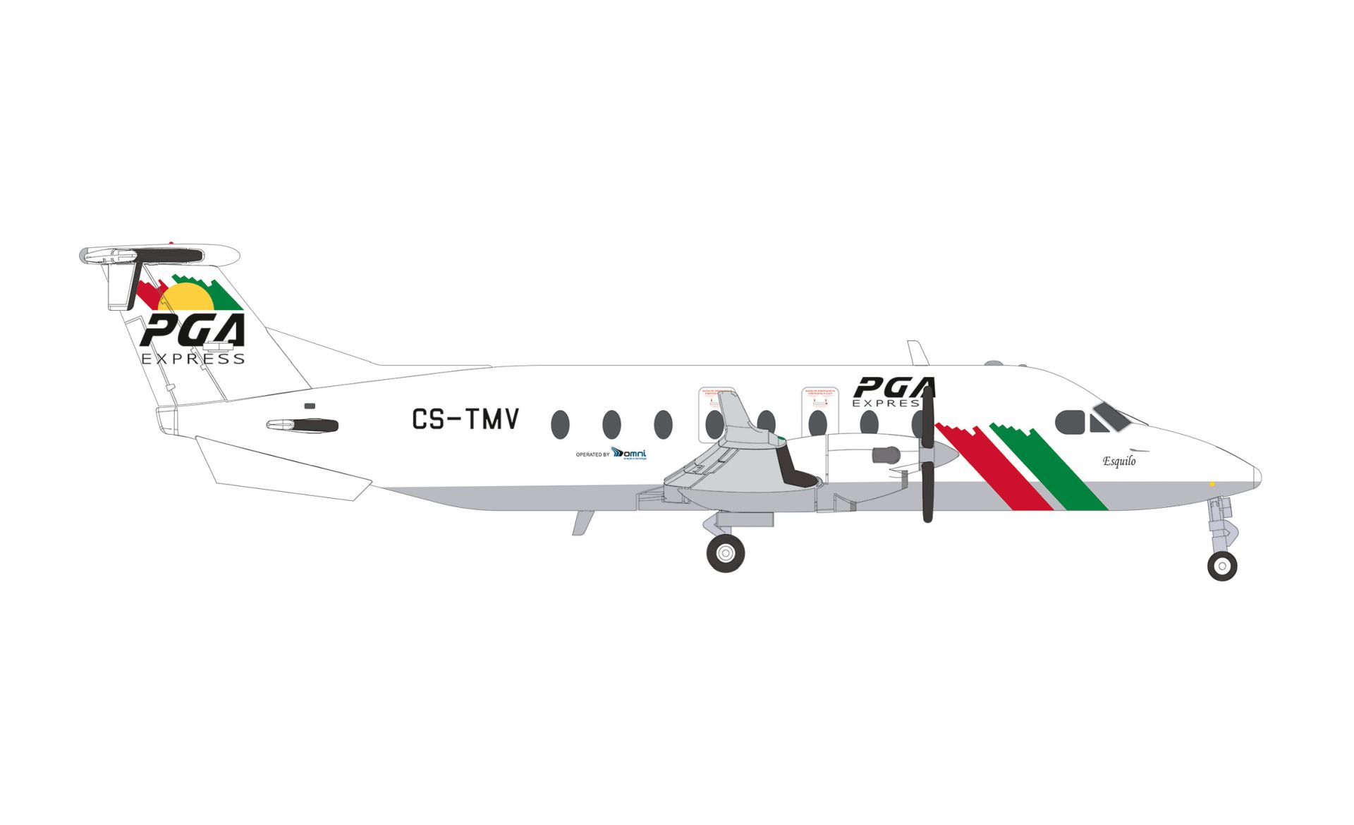Herpa 574266 - PGA Express Beechcraft 1900D
