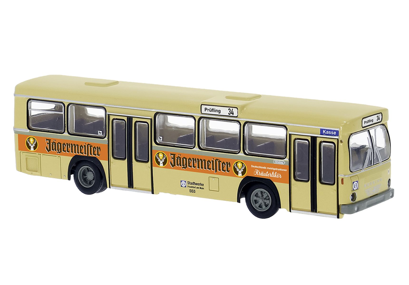 Brekina 59154 - Büssing BS 110 V, 1970, Frankfurt - Jägermeister