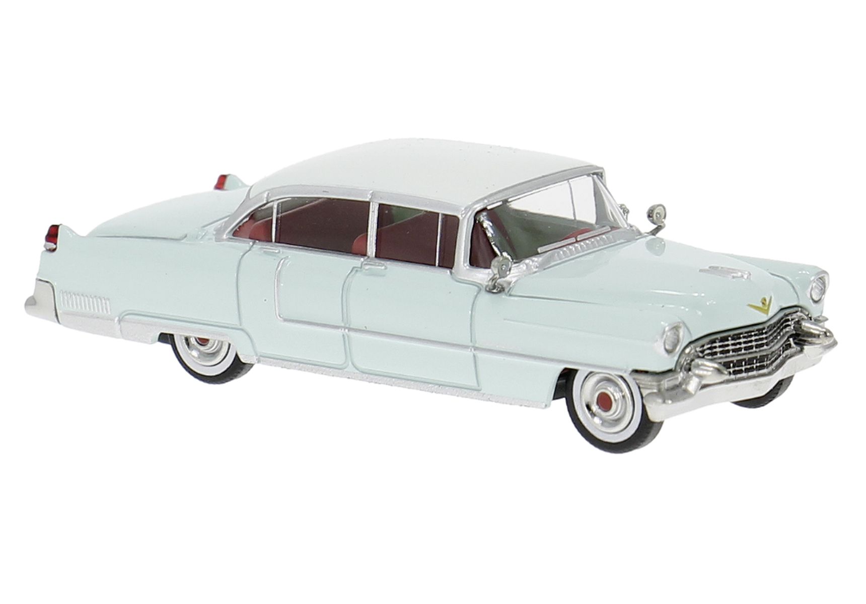Brekina 18355 - Cadillac Fleetwood 1955, pastellblau/weiß