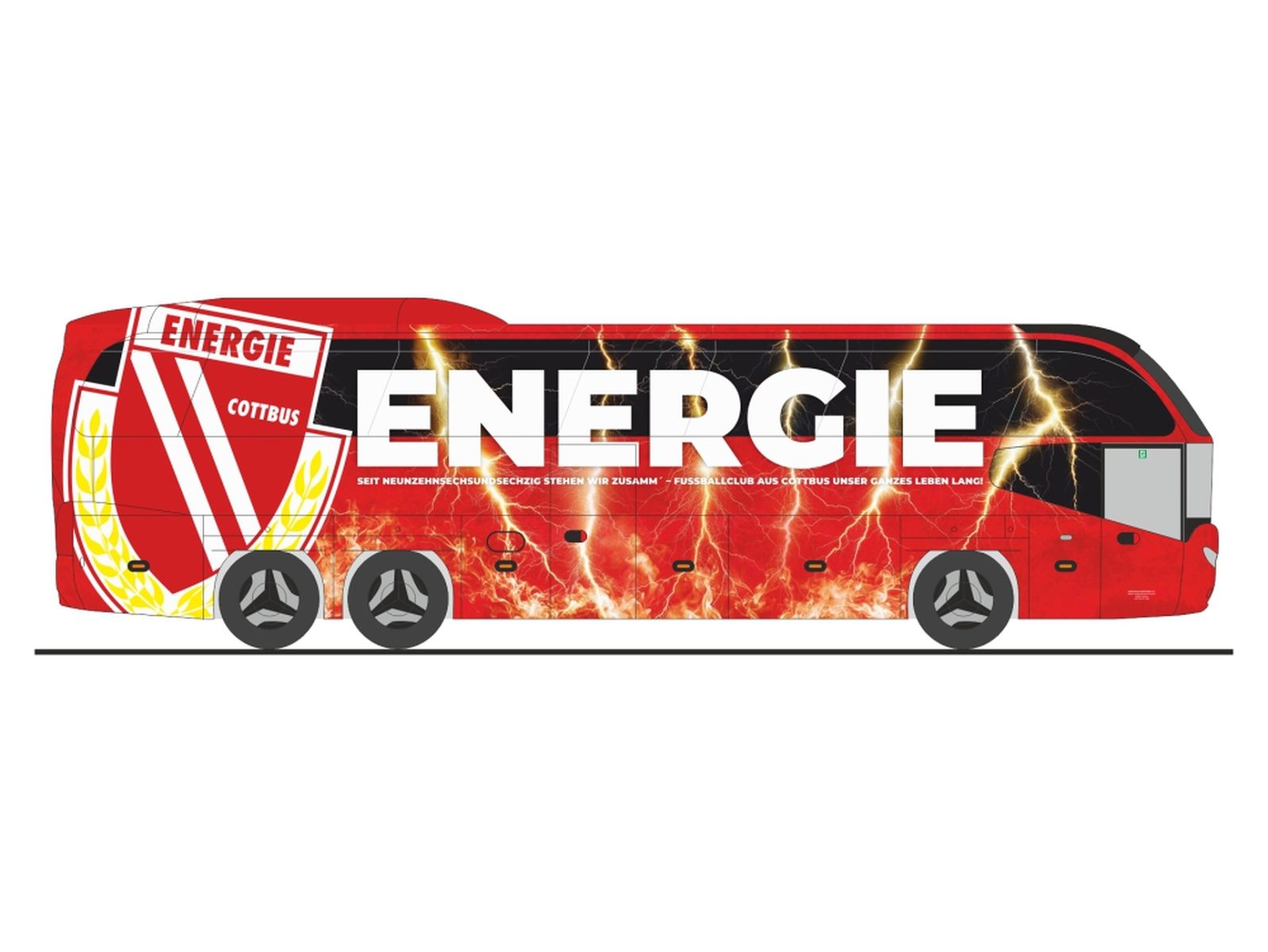 Rietze 67146 - Neoplan Cityliner 07 Johanniter Unfallhilfe - FC Energie Cottbus