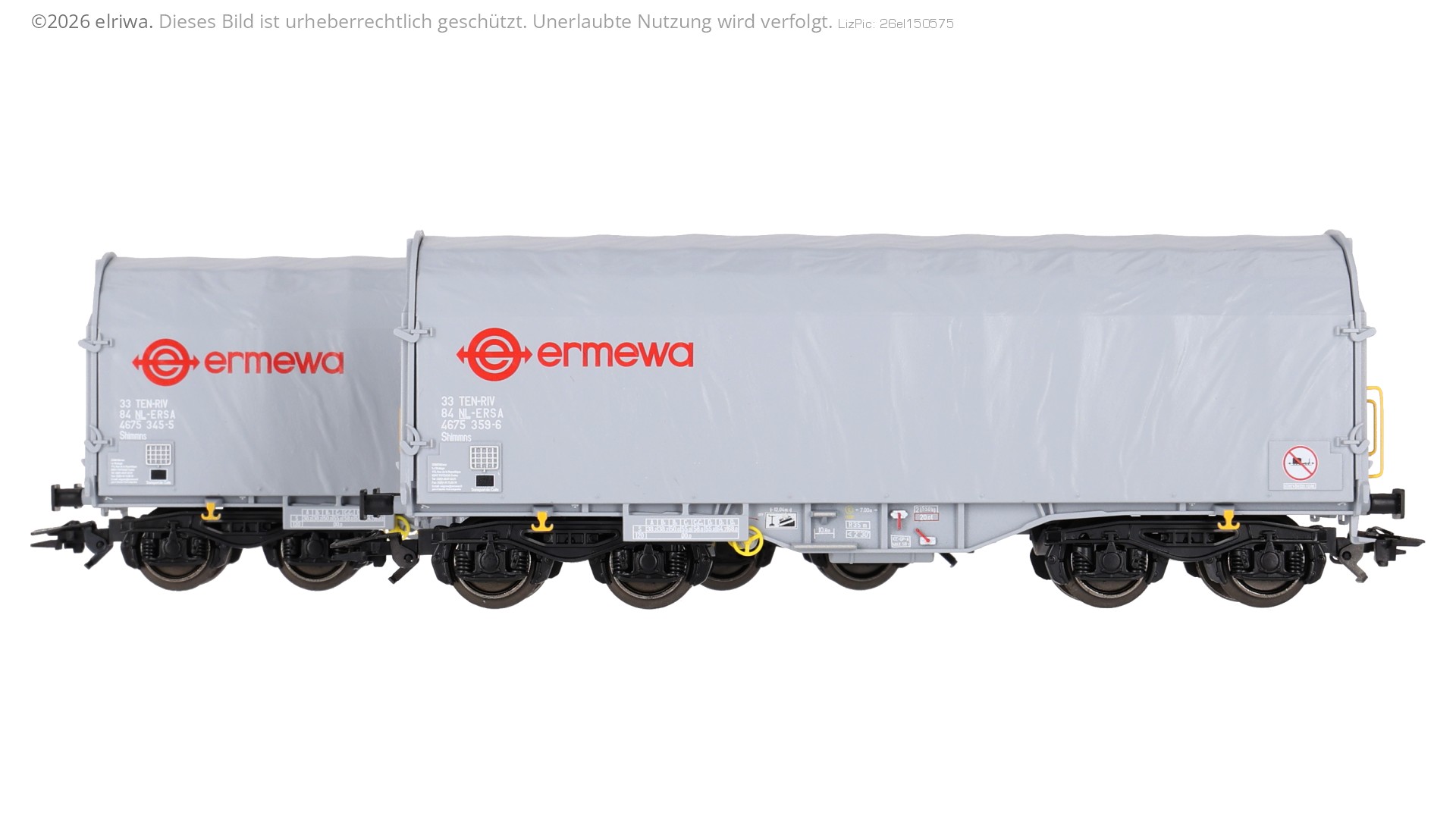 Märklin 47230 - 2er Set Schiebeplanenwagen Shimmns, Ermewa, Ep.VI