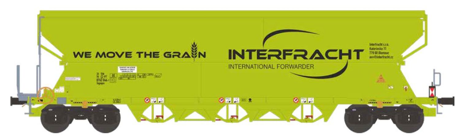 nme 515691 - Getreidesilowagen Tagnpps 101m³, INTERFRACHT, Ep.VI, Zugschlussbel. DE