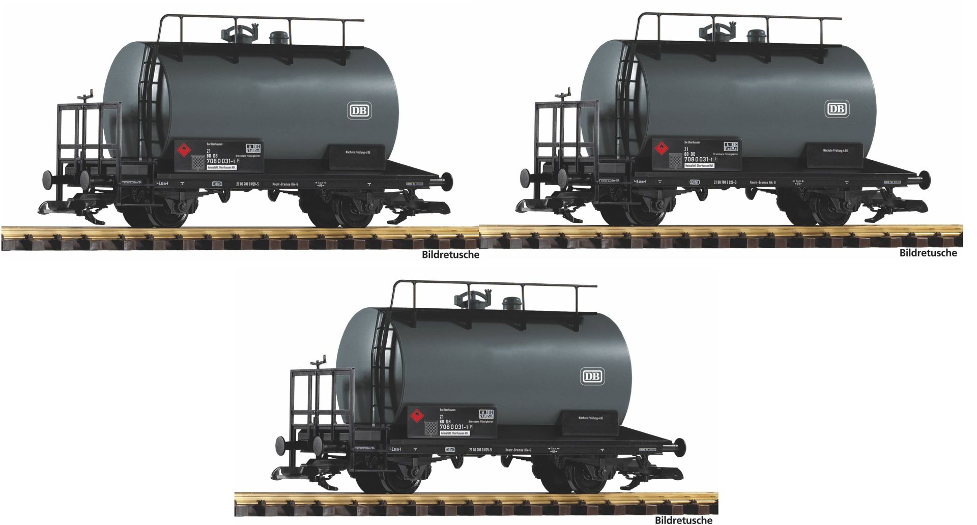 Piko 37777 - 3er Set Kesselwagen, DB, Ep.IV