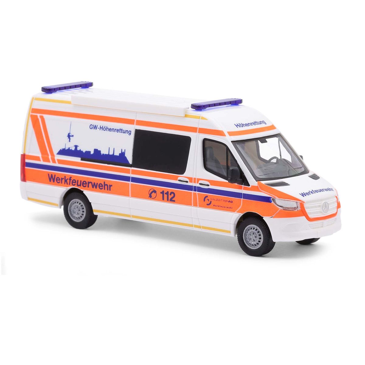 Busch 52627 - Mercedes-Benz Sprinter Feuerwehr Salzgitter Höhenrettung, Bj. 2018