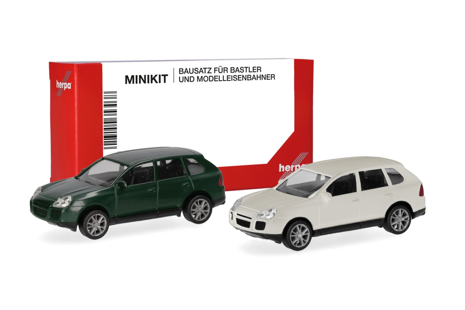 Herpa 012836-002 - MiniKit: Porsche Cayenne Turbo, british racing green/sandweiß