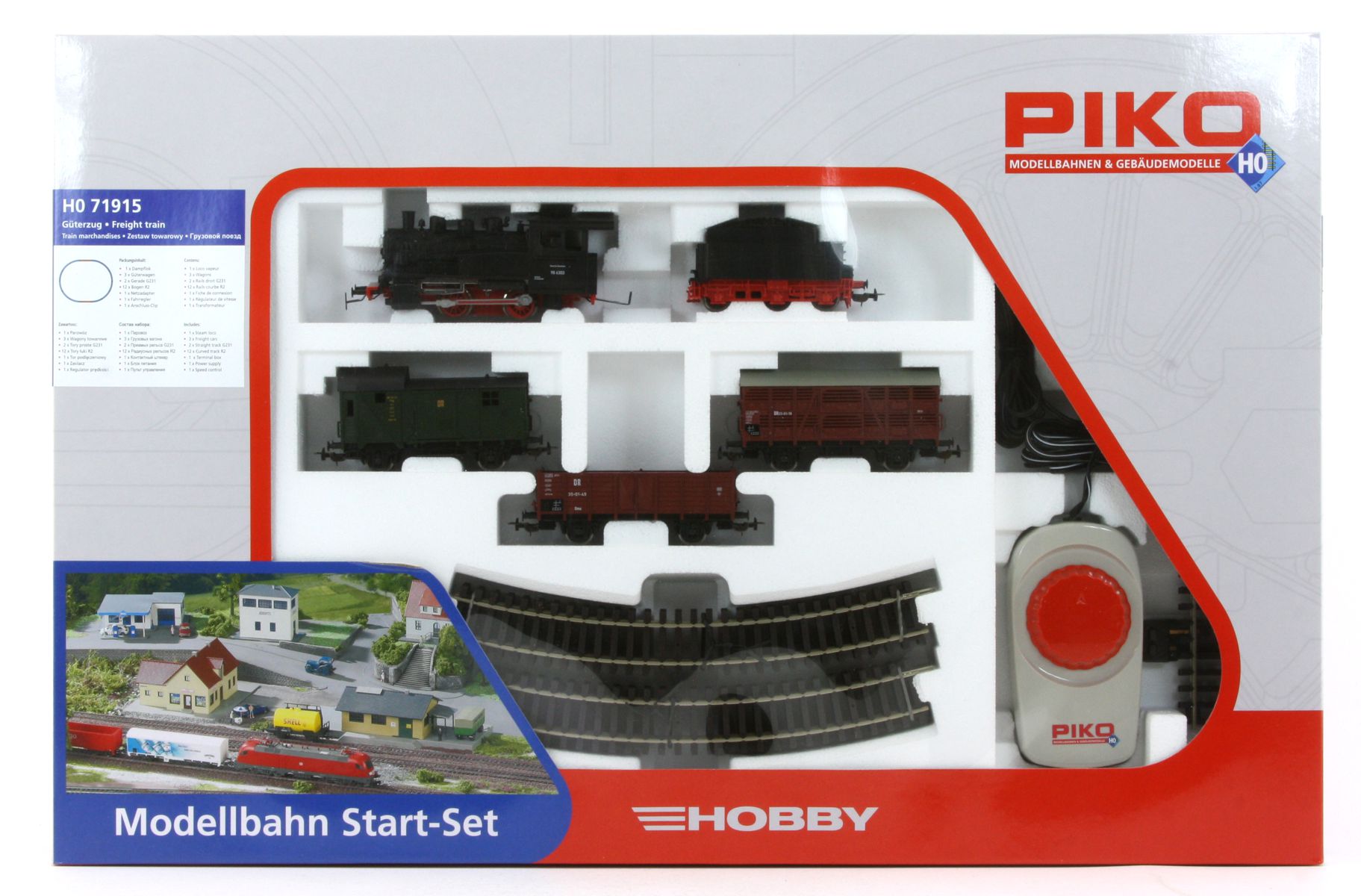 Piko 71915 - Analoges Startset mit BR 98 und Güterzug, DR, Ep.III