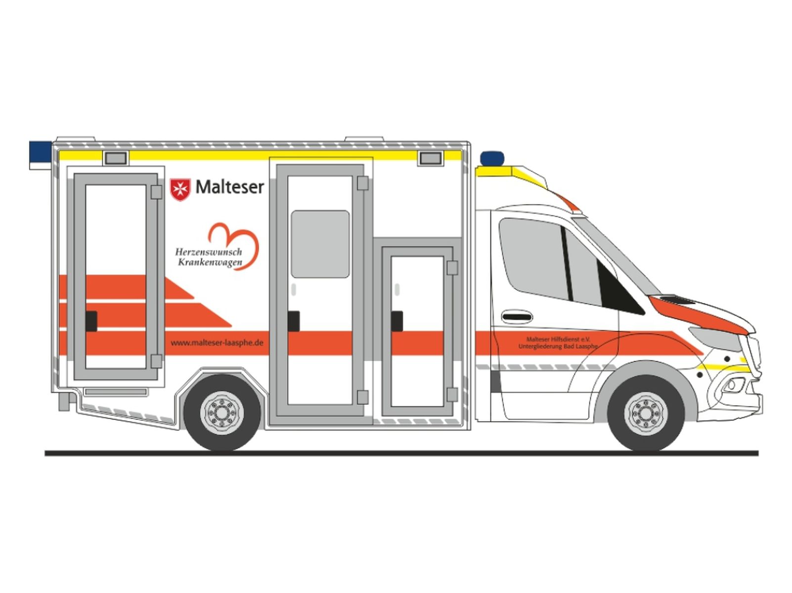 Rietze 76079 - GSF RTW ´18 Malteser Bad Laasphe - Herzenswunsch Krankenwagen