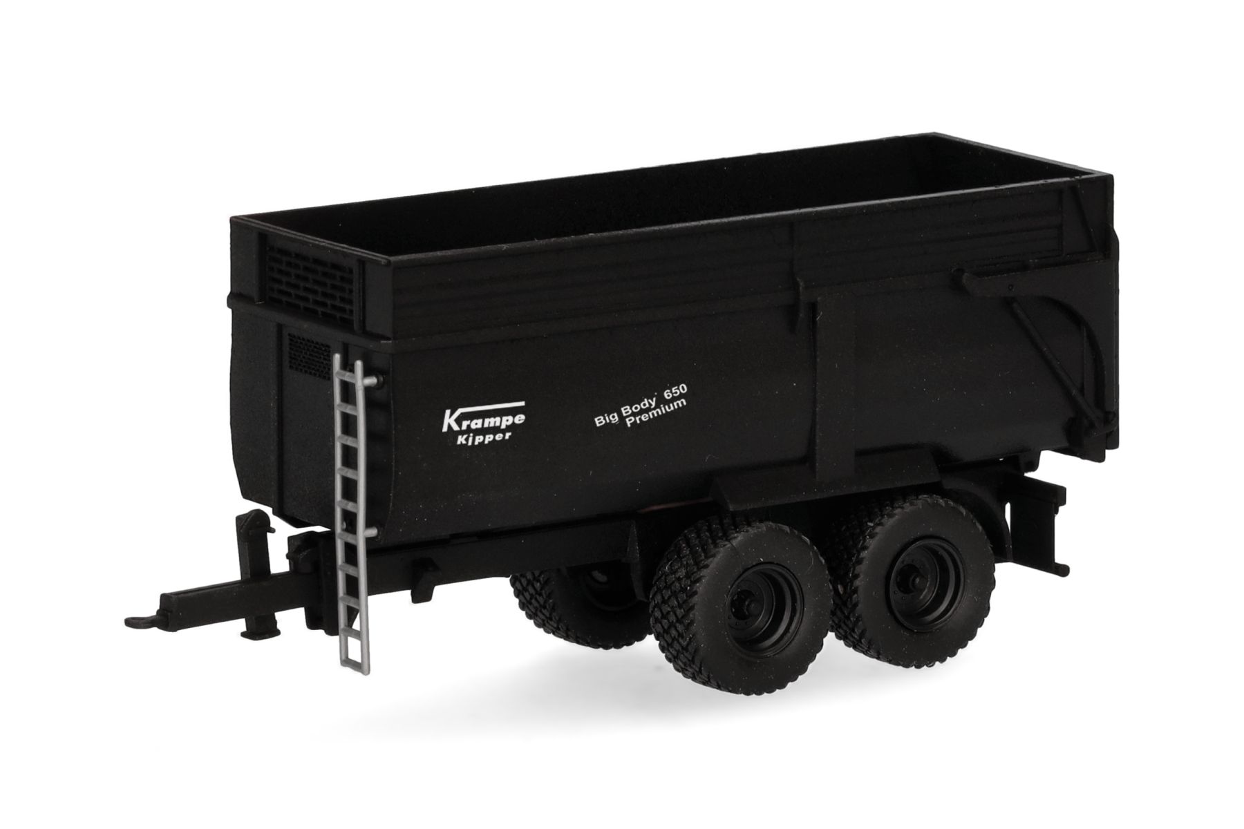Herpa 077095 - Krampe Kippmuldenanhänger BigBody 650 2achs, schwarz