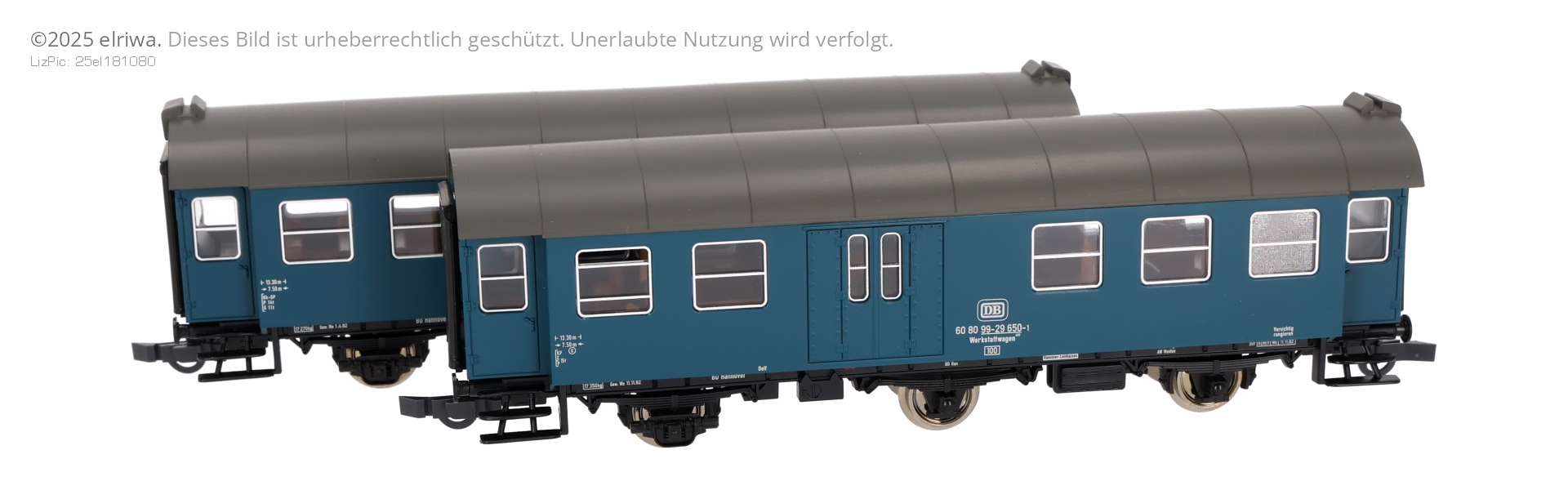 Roco 6200172 - 2er Set Umbauwagen als Bauzugset, DB, Ep.IV