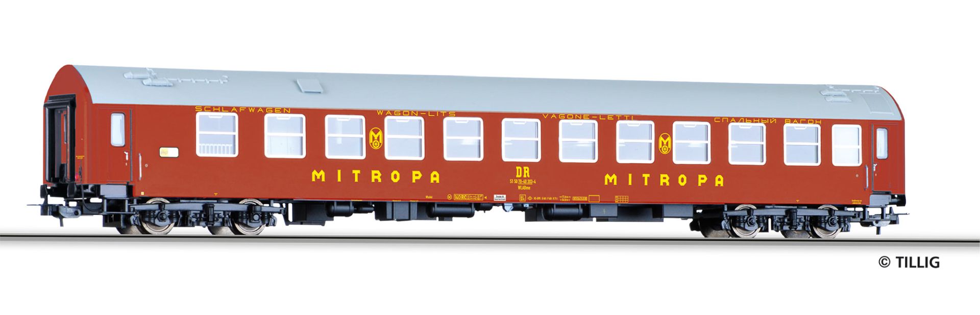 Schlafwagen WLABm 'MITROPA', Typ Y, DR, Ep.IV, AC