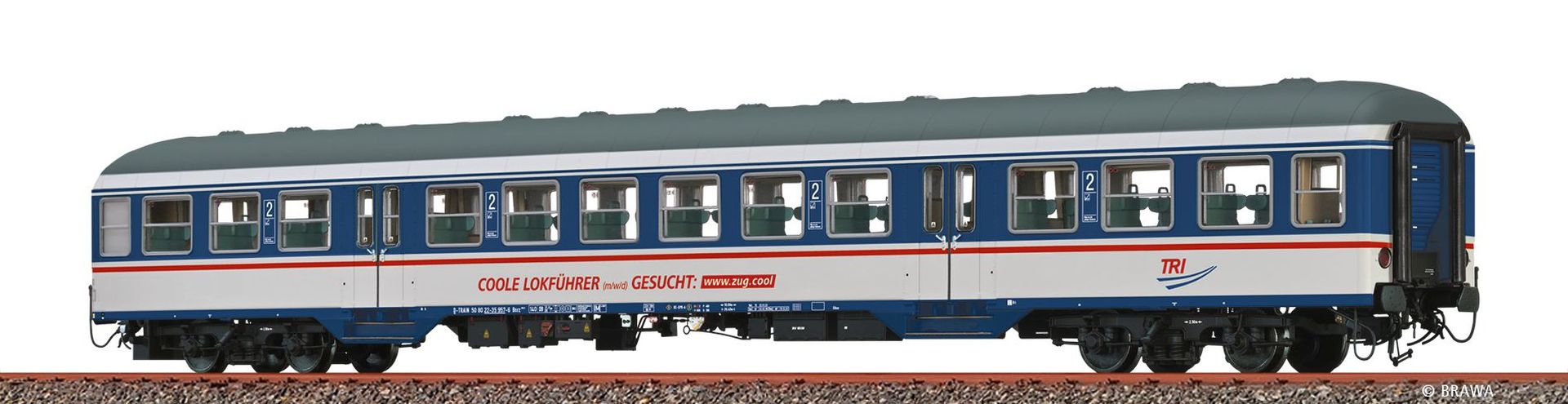 Brawa 46630 - Personenwagen Bnrz 450.3, TIR, Ep.VI Brawa 46630 - Personenwagen Bnrz 450.3, TIR, Ep.VI