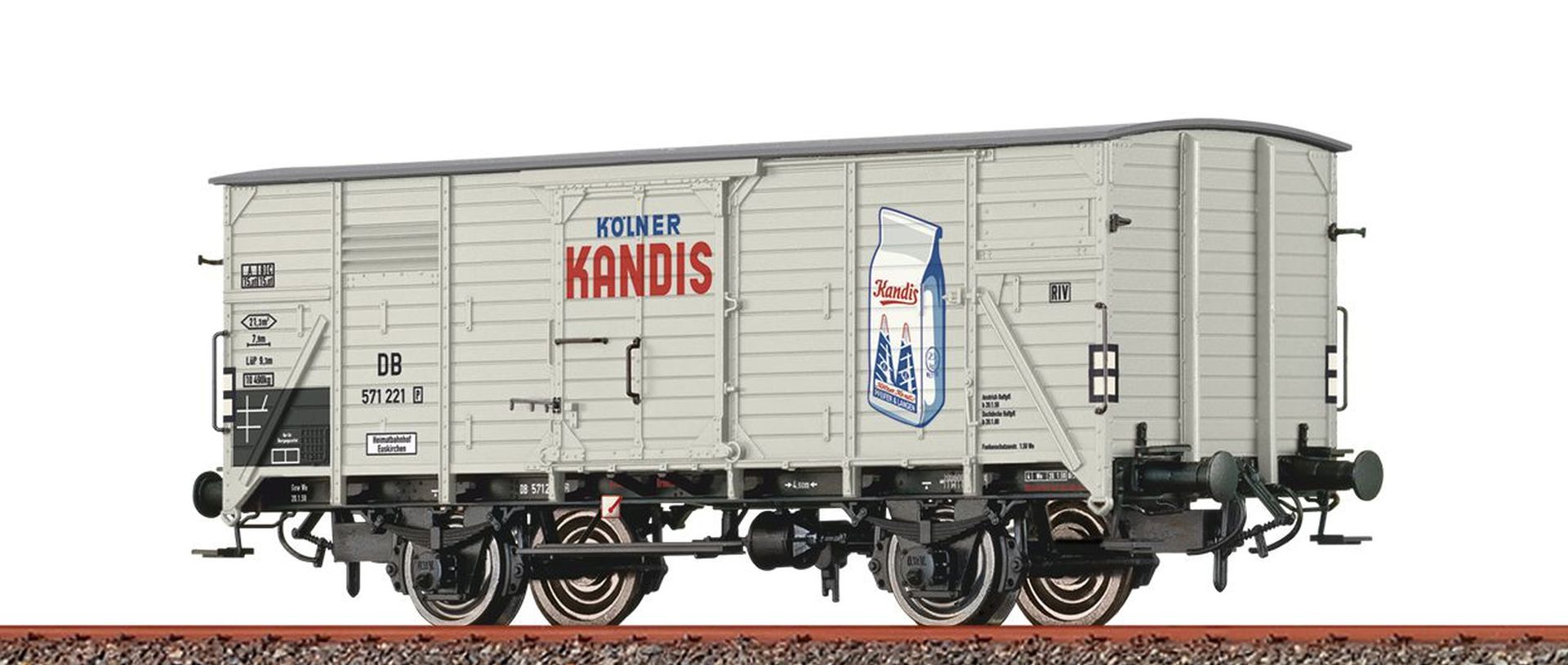 Brawa 50962 - Gedeckter Güterwagen G10, DB, Ep.III 'Kölner Kandis'