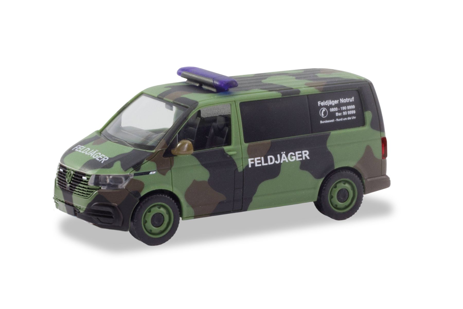 Herpa 700917 - Volkswagen (VW) T 6.1 Bus "Feldjäger", Flecktarn