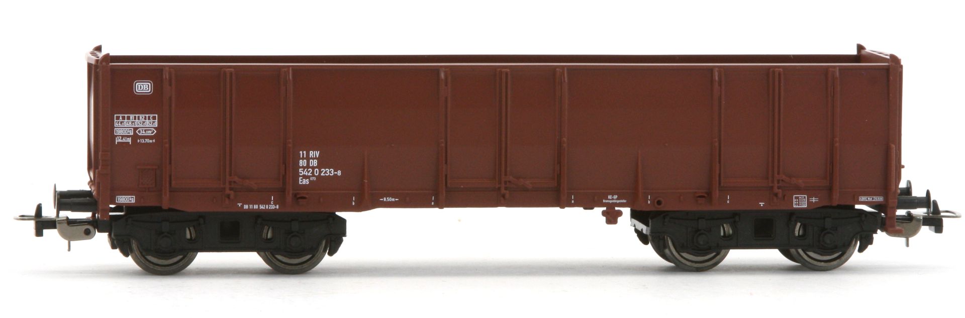 Piko 72233 - Hochbordwagen Eaos, braun, DB, Ep.IV, Betriebsnummer 1