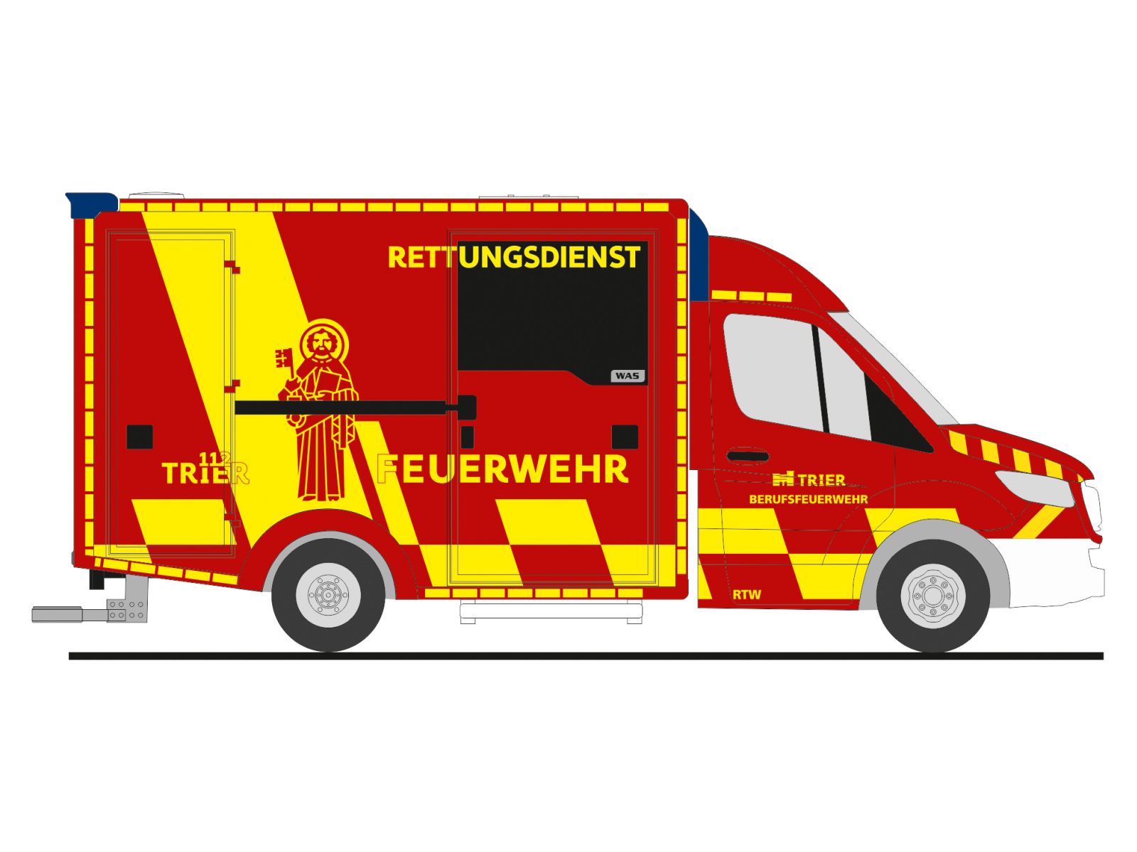 Rietze 76106 - WAS Design-RTW ´18 Rettungsdienst BF Trier