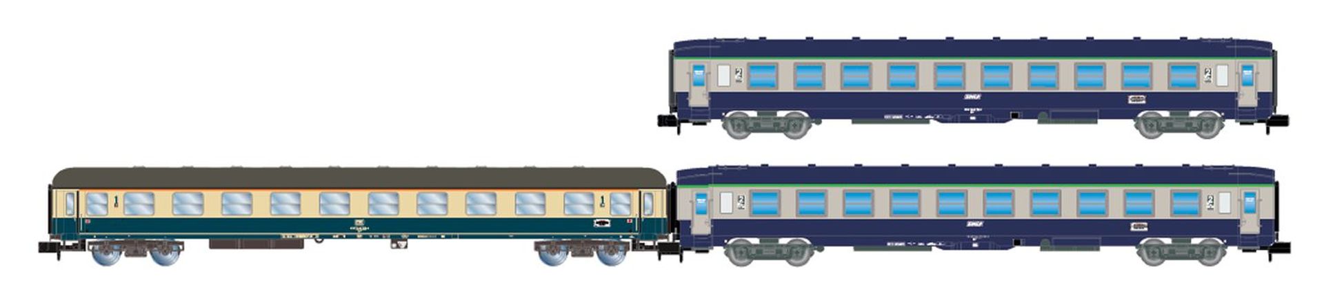 Arnold HN4437 - 3er Set Personenwagen 'D242 Paris – Berlin – Warszawa', DR, Ep.IV