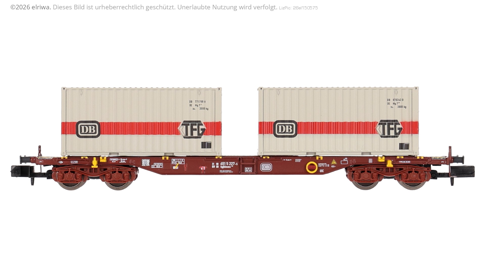Hobbytrain H23201 - Containerwagen Sgjkkmms 699, DB, Ep.IV 'DB/TFG'