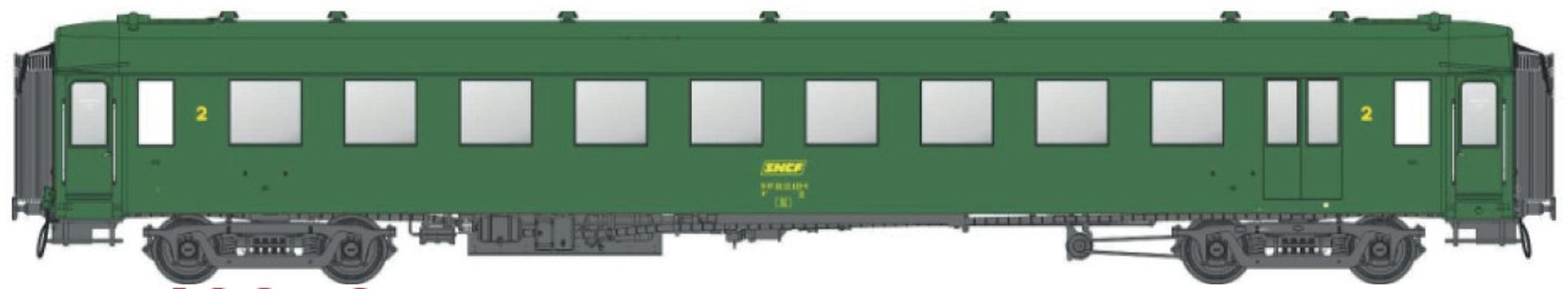 L.S. Models MW40959 - Personenwagen OCEM B10, 2.Klasse, SNCF, Ep.IVa