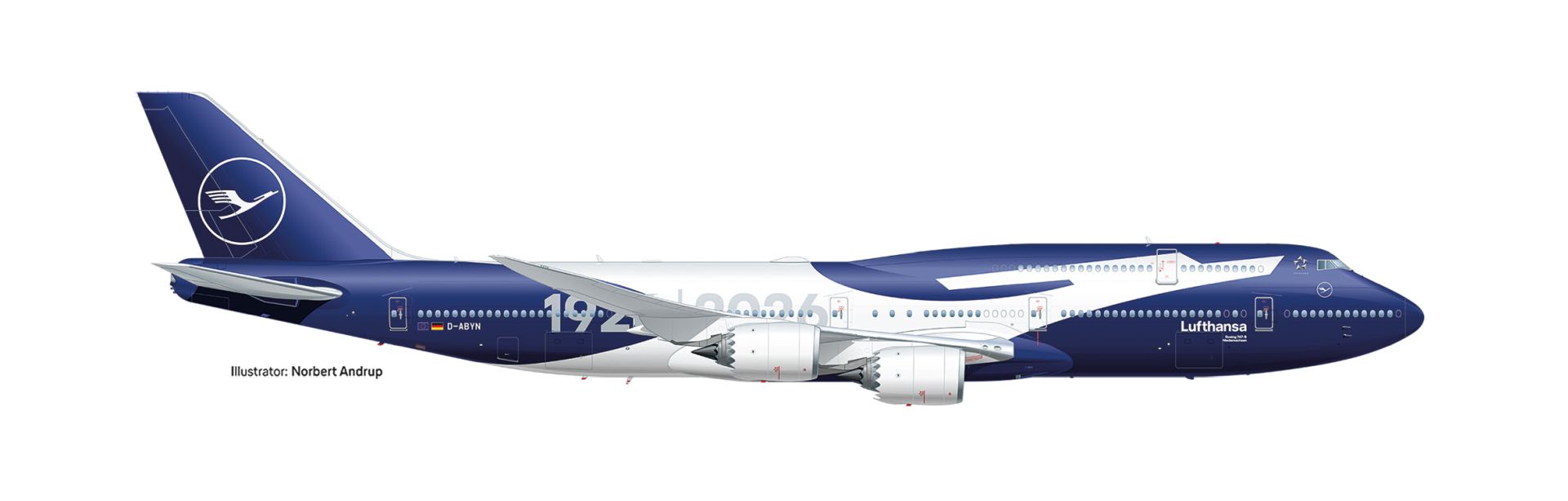 Herpa 539500 - Lufthansa Boeing 747-8 Intercontinental "100 Jahre" – D-ABYN "Niedersachsen"