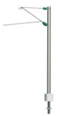 Sommerfeldt 117 - 5 H-Profil-Streckenmasten aus Neusilber