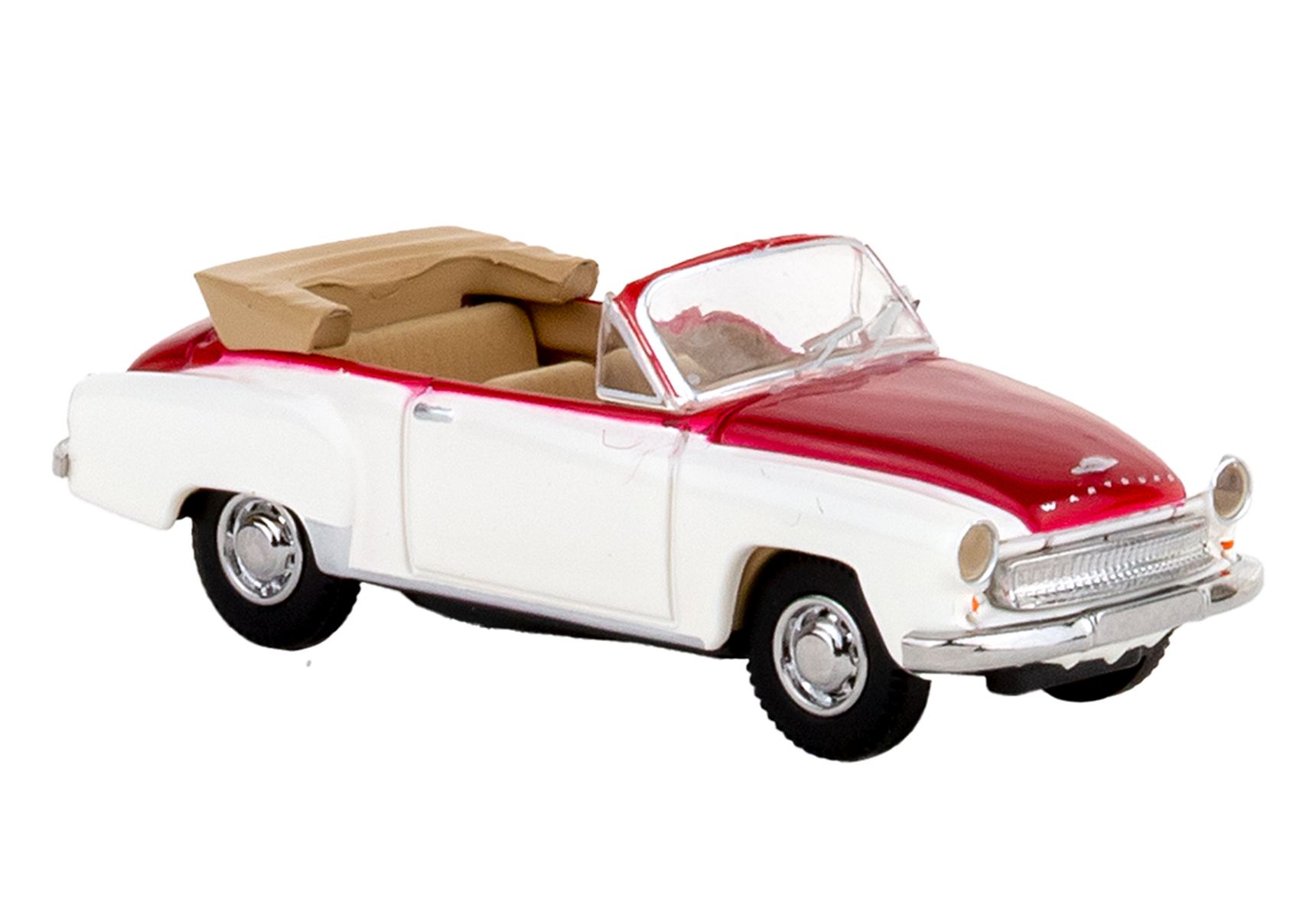 Brekina 27053 - Wartburg 311 Cabrio, weiß/rot