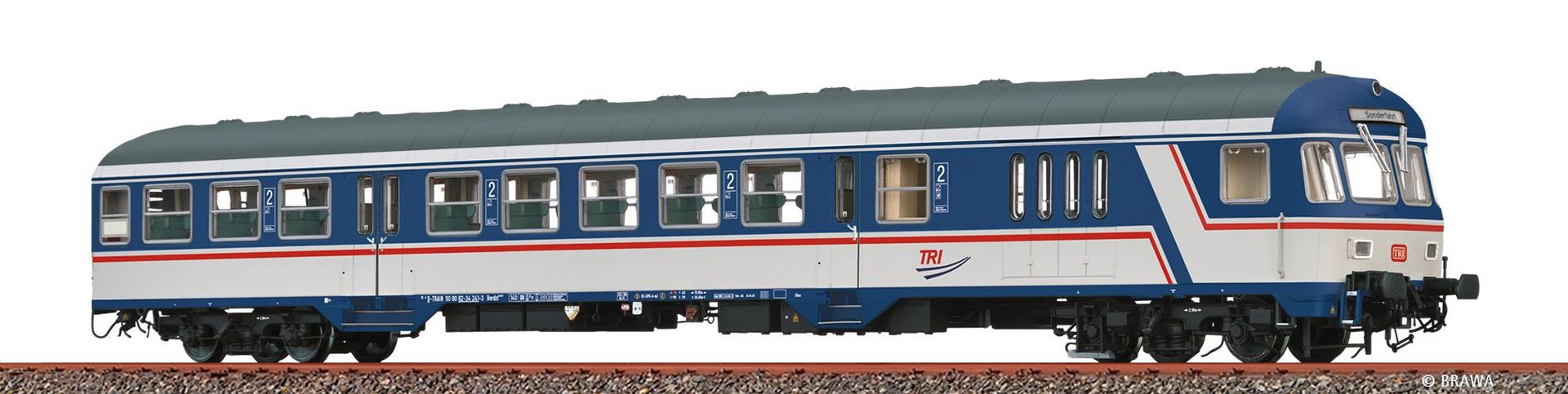 Brawa 46635 - Steuerwagen Bnrdzf 463.0, TIR, Ep.VI, mit Beleuchtung, DC-Digital