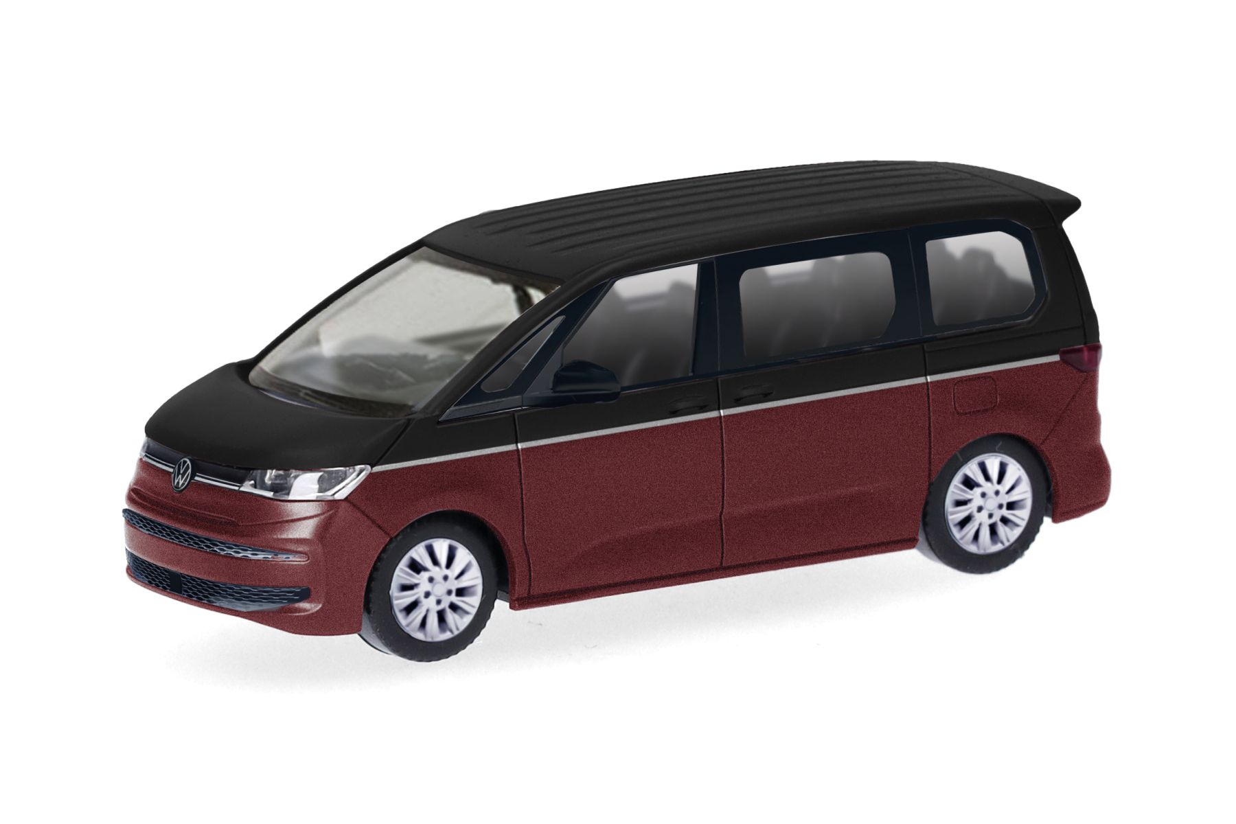 Herpa 430425-002 - Volkswagen (VW) Multivan, Deep-Black/Fortanarot