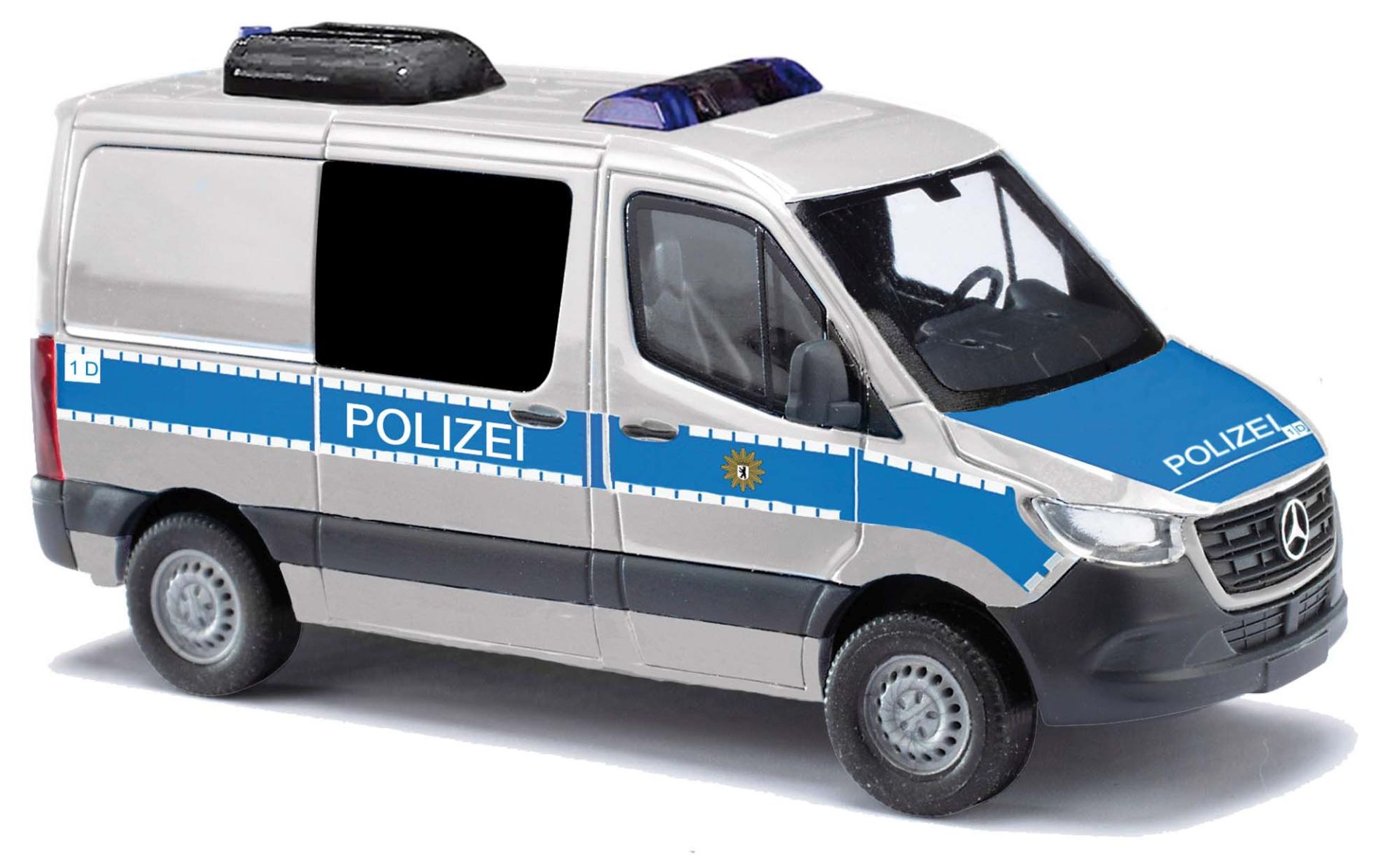 Busch 53463 - MB Sprinter kurzer Radstand, Polizei Berlin, metallic Busch 53463 - MB Sprinter kurzer Radstand, Polizei Berlin, metallic