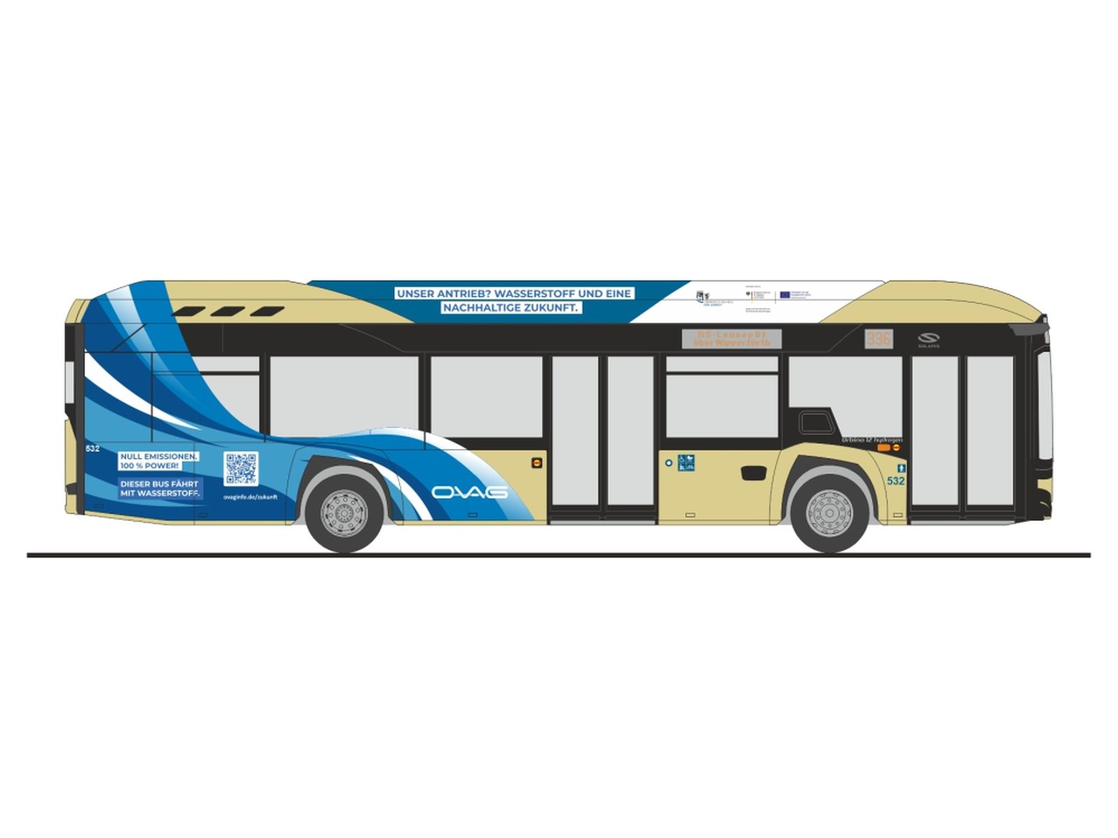 Rietze 77023 - Solaris Urbino 12´19 Hydrogen OVAG Gummersbach