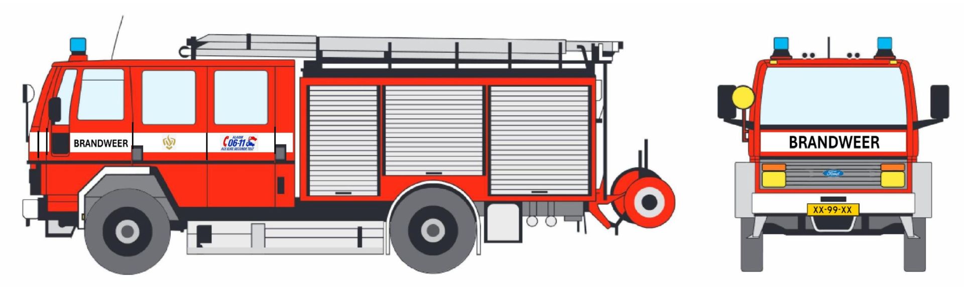 Loewe 4102 - FORD CARGO 1320 - LF16 Brandweer Niederlande