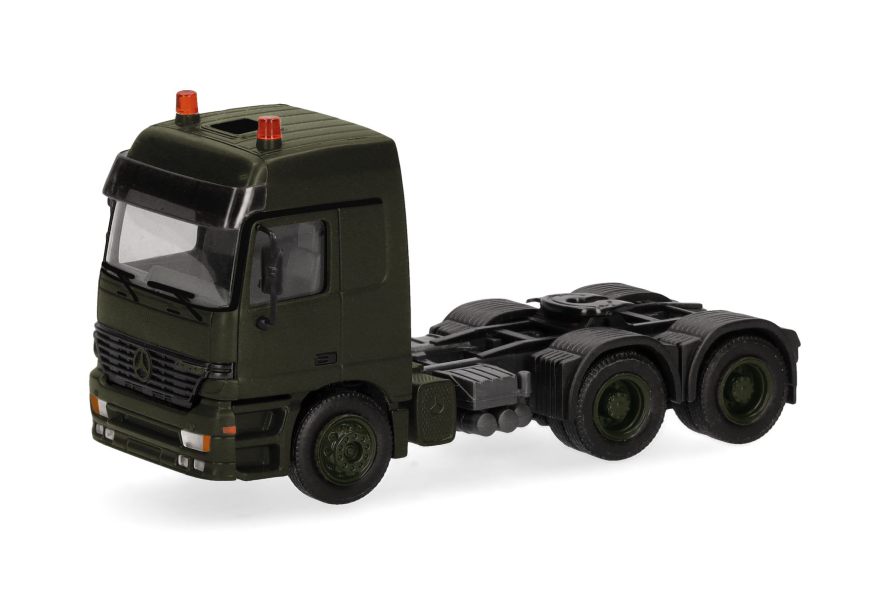 Herpa 747264 - Mercedes-Benz Actros L (96) MP1 Zugmaschine 3achs (6x4), olivgrün (Belgien)