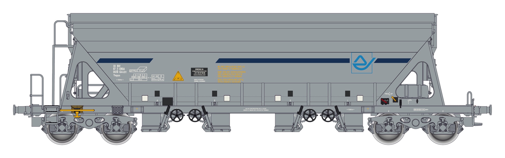 Albert Modell 065321 - Schüttgutwagen Tapps, F-ERSA, Ep.VI