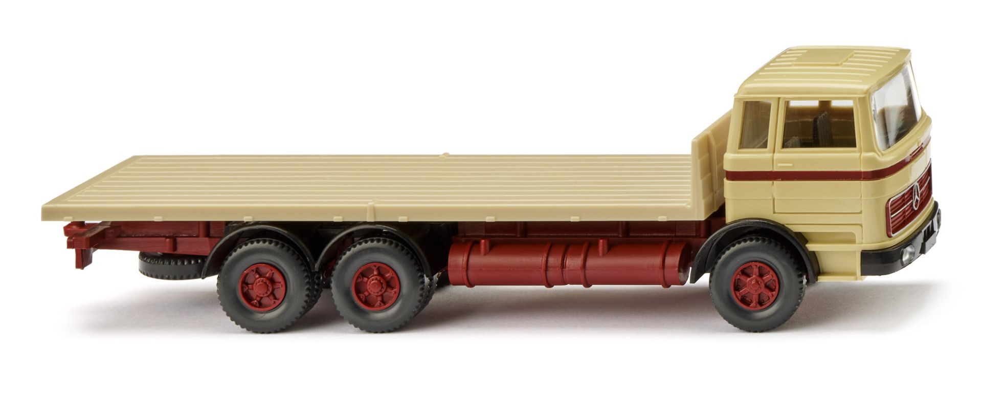 Wiking 044704 - Flachpritschen-Lkw (MB) - grünbeige