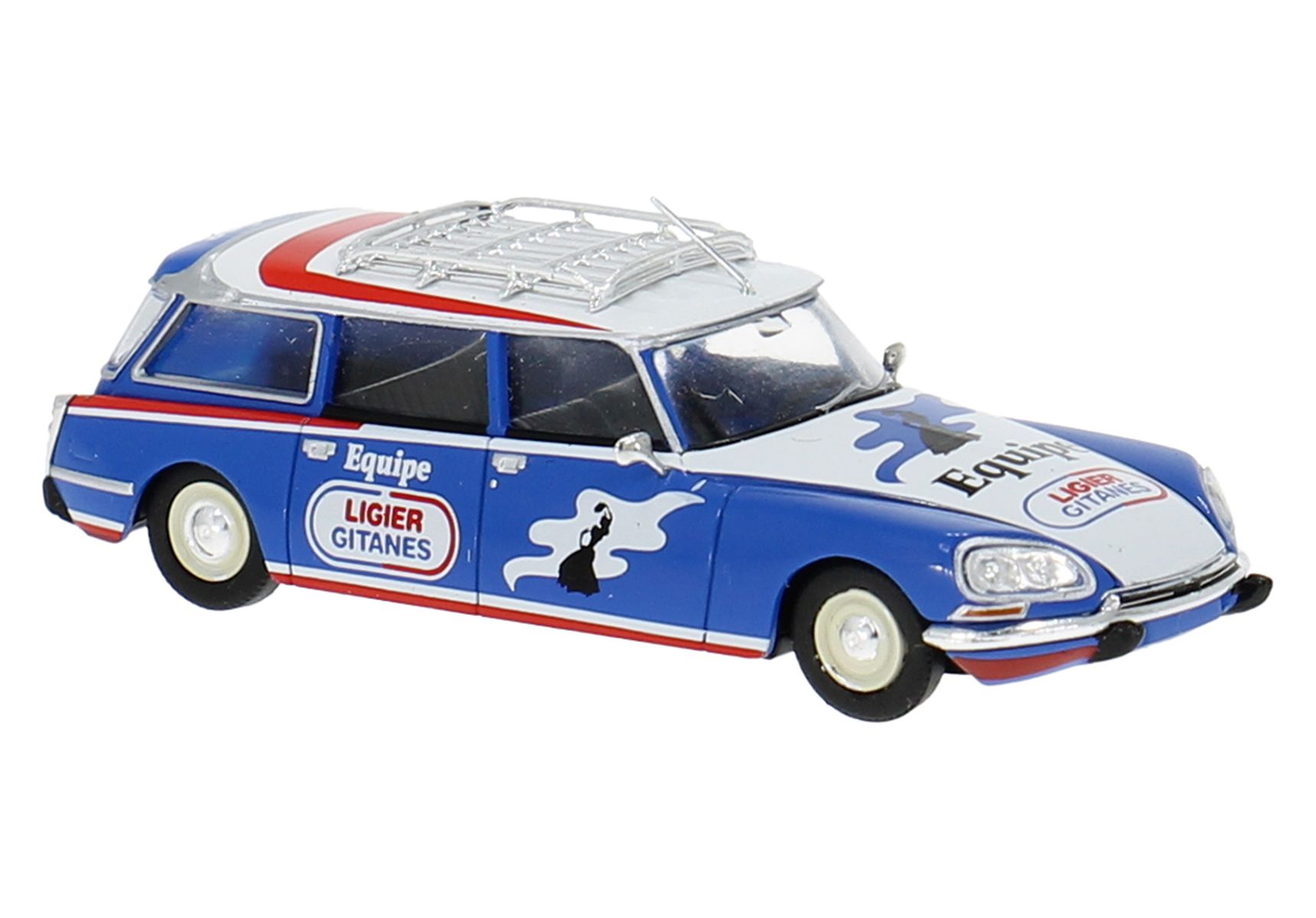 Brekina 14242 - Citroen DS Break "Ligier Gitanes", Teamfahrzeug Formel 1 (1976)