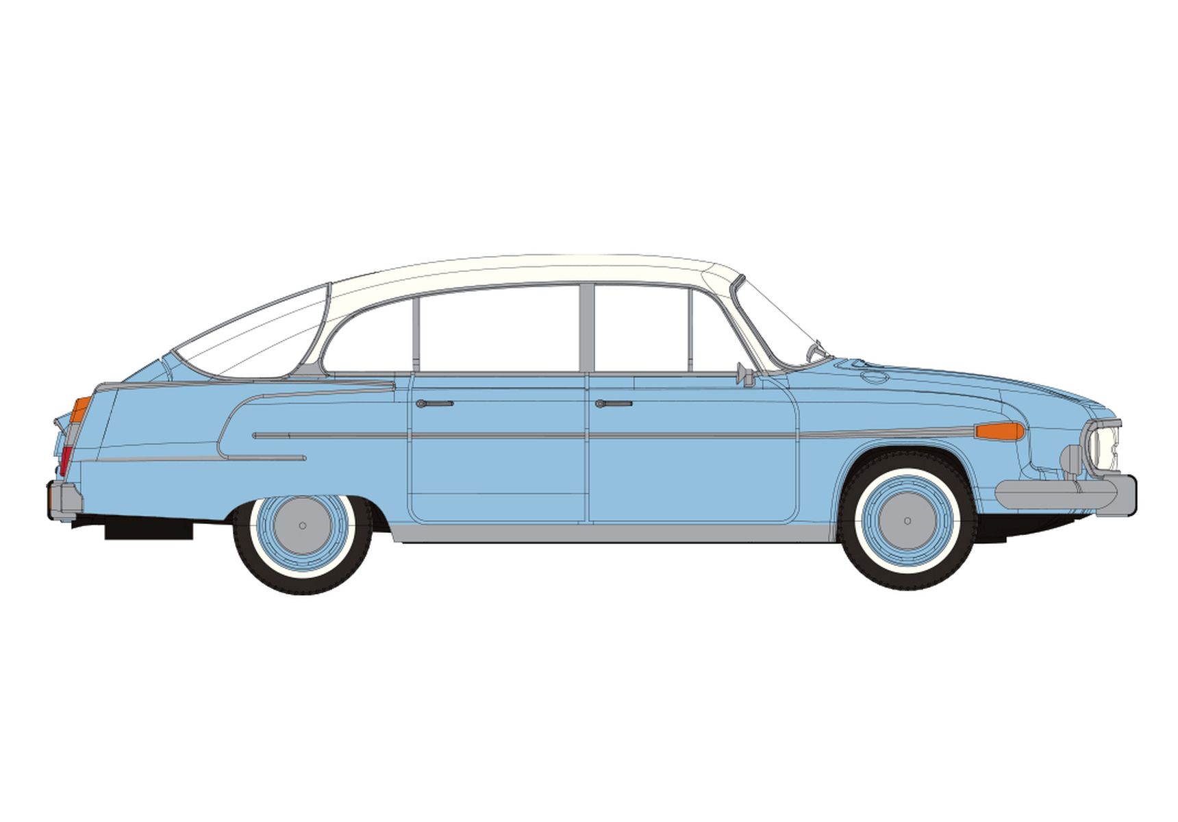 Brekina 27327 - Tatra 603-2 in hellblau