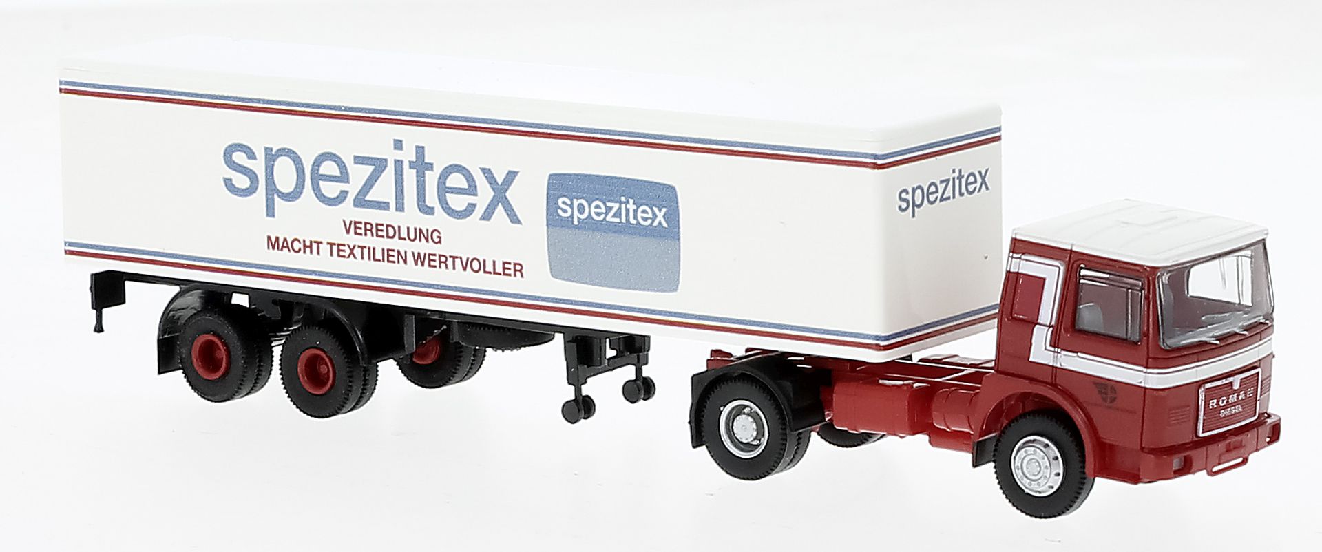 Brekina 78151 - MAN Roman Koffer-Sattelzug "Spezitex", 1968