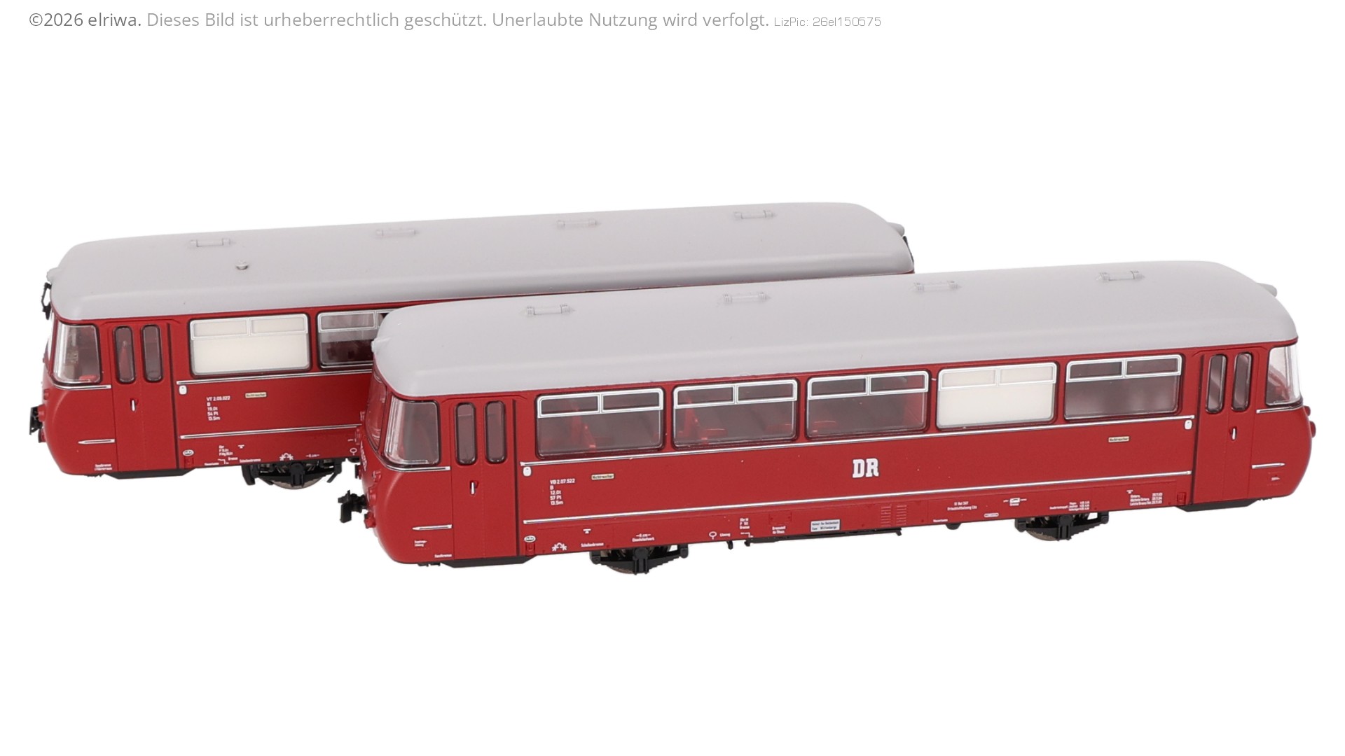 Piko 52890 - Triebwagen VT 2.09 und Beiwagen VB 2.09, DR, Ep.III
