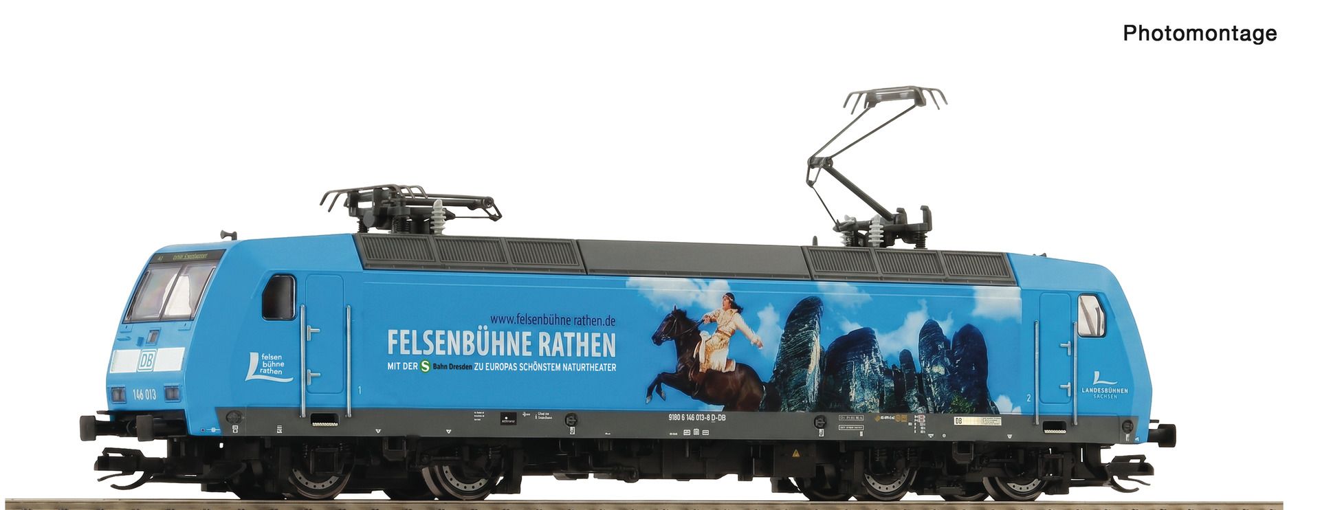 Roco 7590043 - E-Lok 146 013-8, DBAG, Ep.VI 'Felsenbühne Rathen', DC-Sound