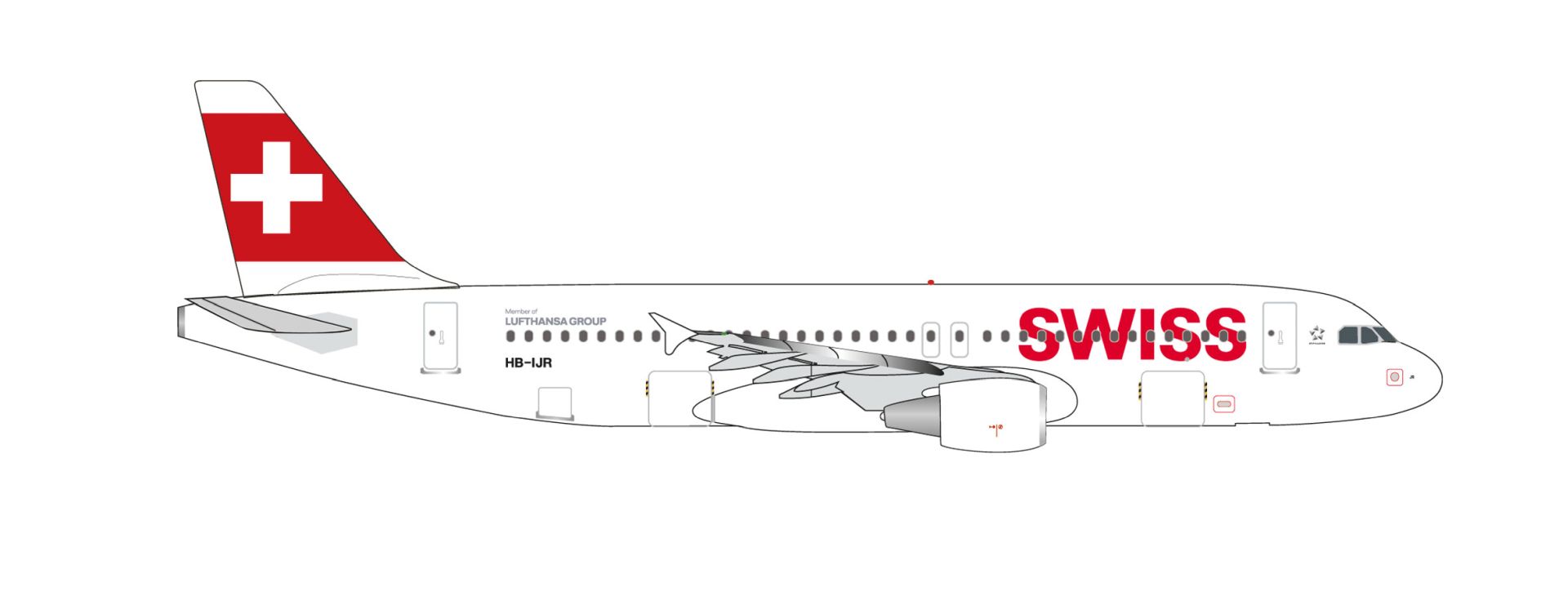 Herpa 538763 - Swiss International Air Lines Airbus A320