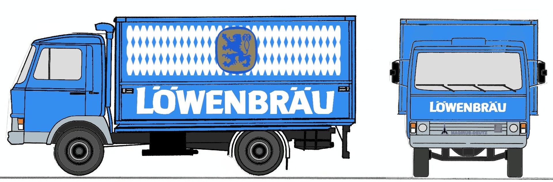 Loewe 4093 - Iveco Magirus "Zeta" 90M5 - LKW "LÖWENBRÄU"
