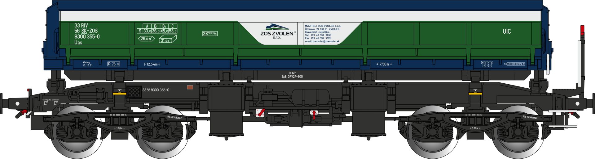 Albert Modell 930010 - Offener Güterwagen Uas, SK-ZOS, ZOS ZVOLEN, Ep.VI Albert Modell 930010 - Offener Güterwagen Uas, SK-ZOS, ZOS ZVOLEN, Ep.VI